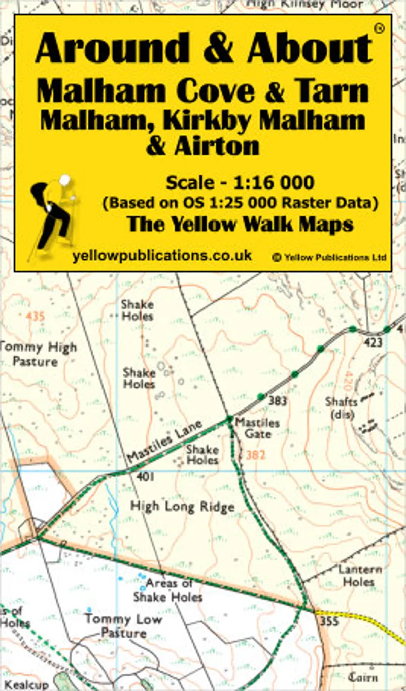 Around and About - Malham Cove and Airton Walking Map